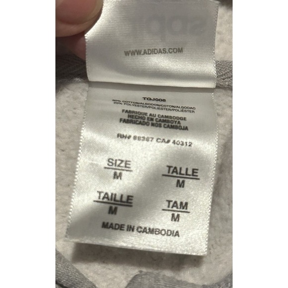 Adidas Nebraska Cornhuskers Hoodie Mens M Gray Red Logo NCAA College Sweatshirt - Picture 4 of 8